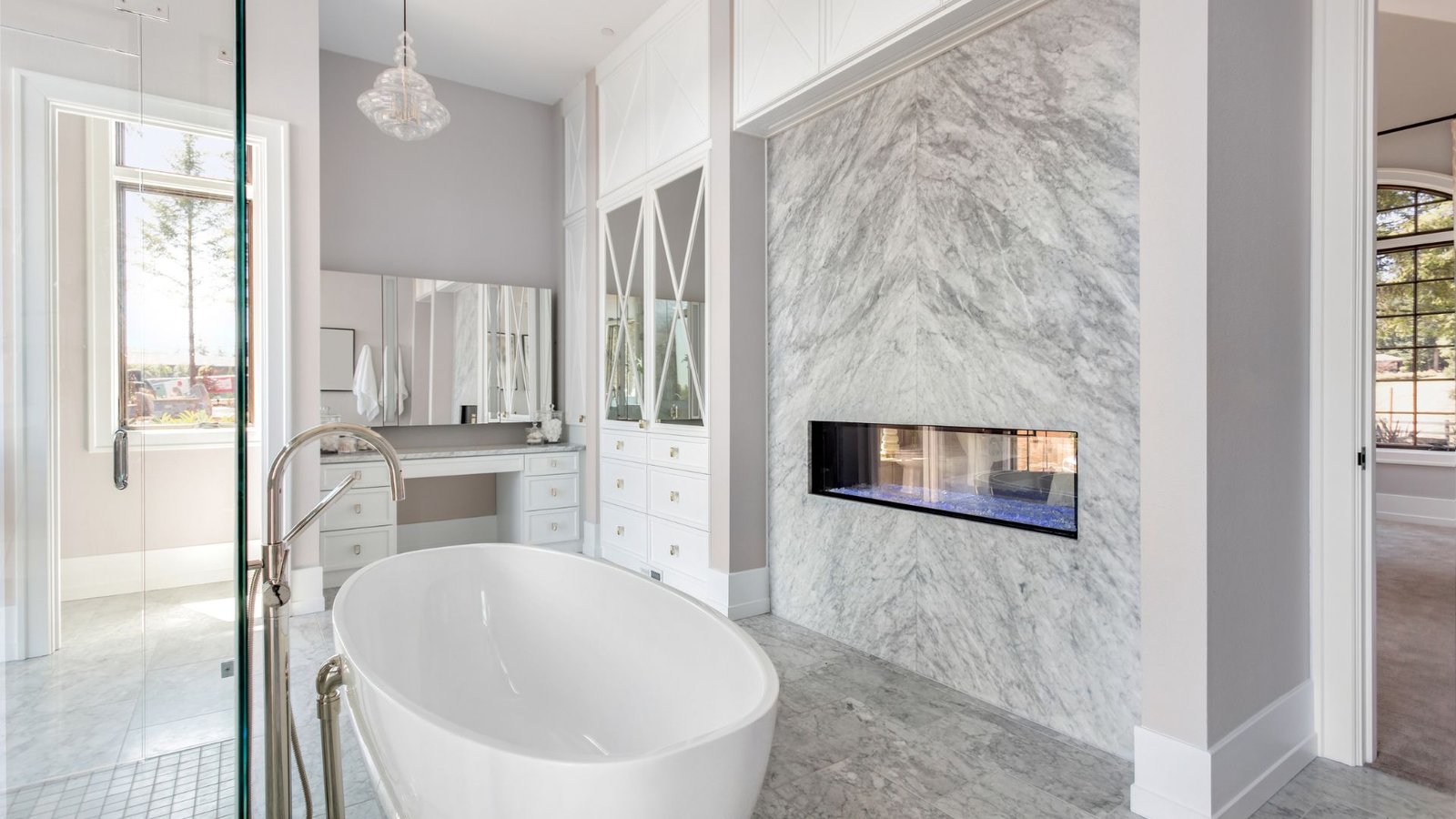 Bathroom with Fireplace