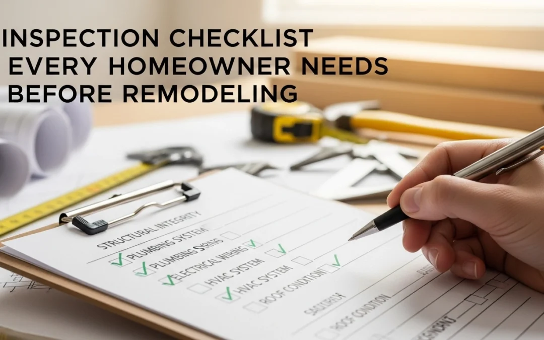 Inspection Checklist Every Homeowner Needs Before Remodeling