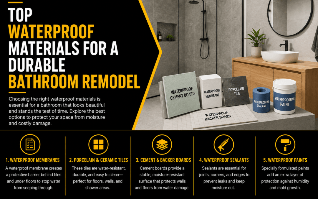 Best Waterproof Materials for Bathroom Remodeling Projects