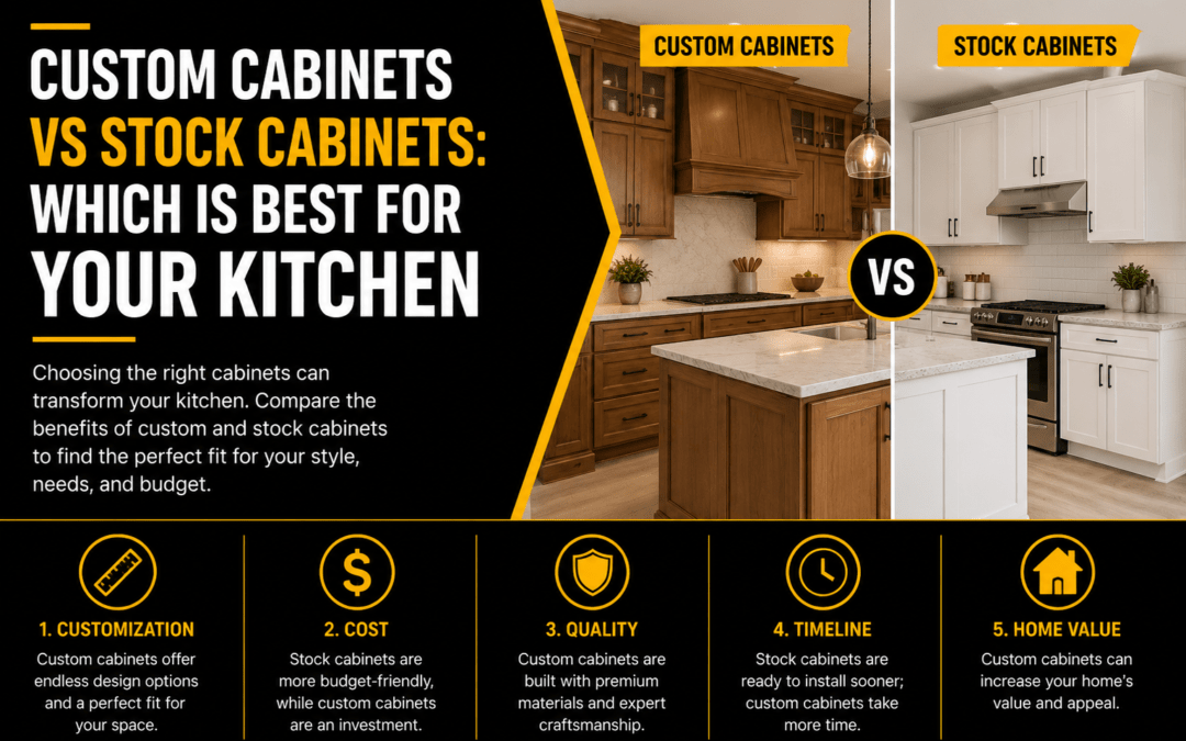 Custom Cabinets vs Stock Cabinets: Which Choice Actually Wins Your Kitchen Remodel?