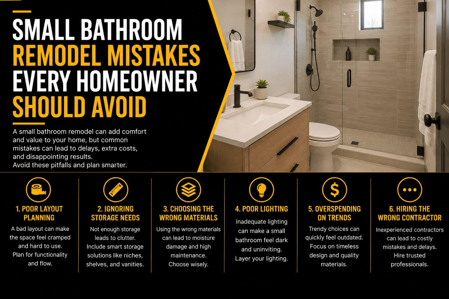 Bathroom Remodel Mistakes