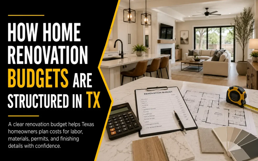 How Budgets Are Typically Structured for Home Renovation in Flower Mound