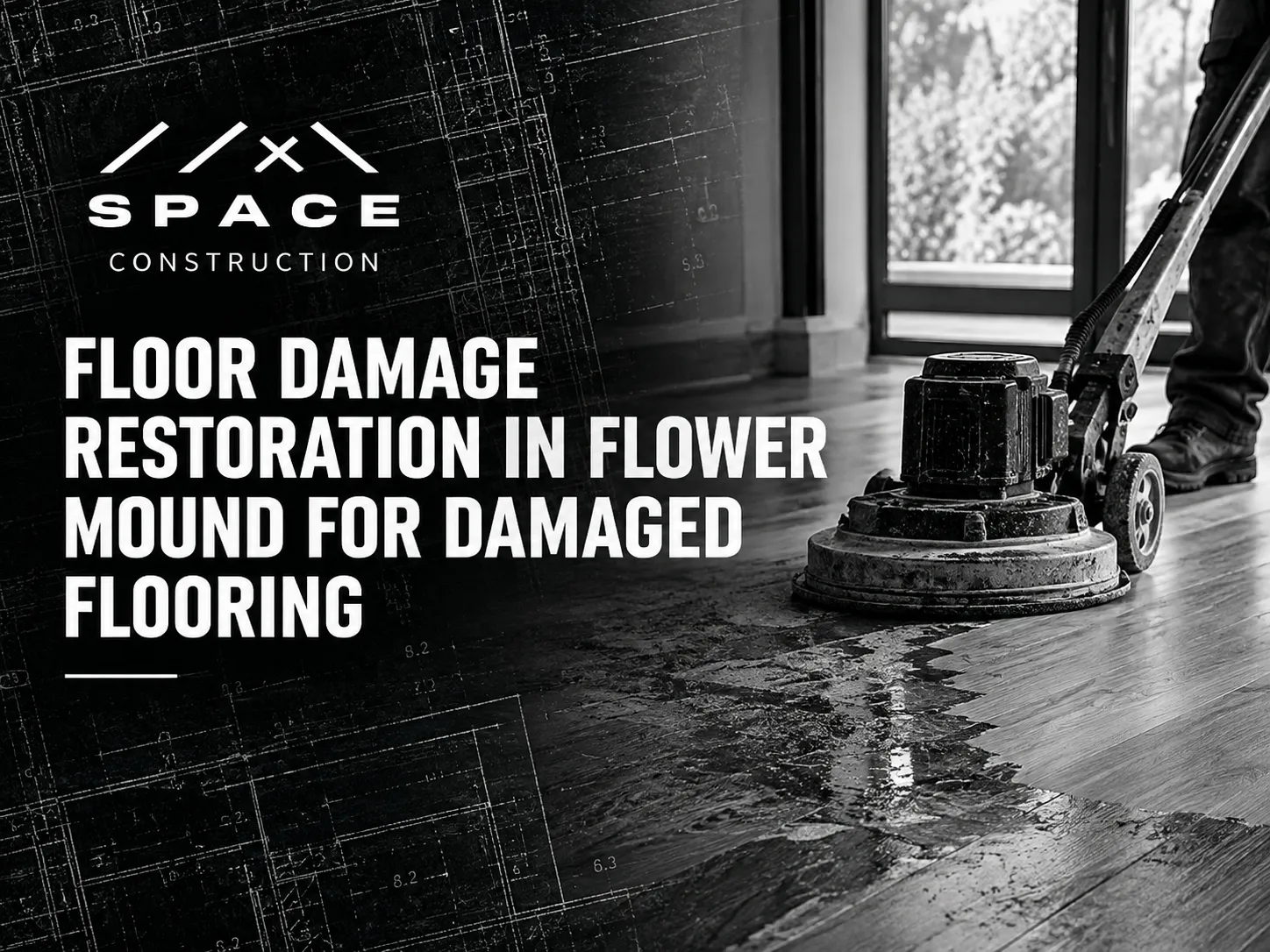 Floor damage restoration in Flower Mound, TX, by Space Construction.
