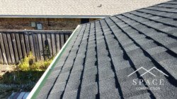 A completed roofing project